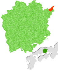 西粟倉村の位置図