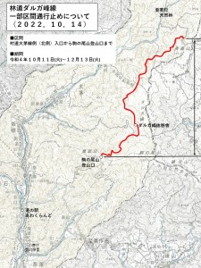 ダルガ工事による通行止